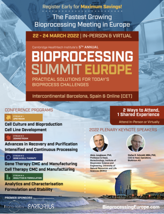 Bioprocessing Summit Europe 2022 Brochure