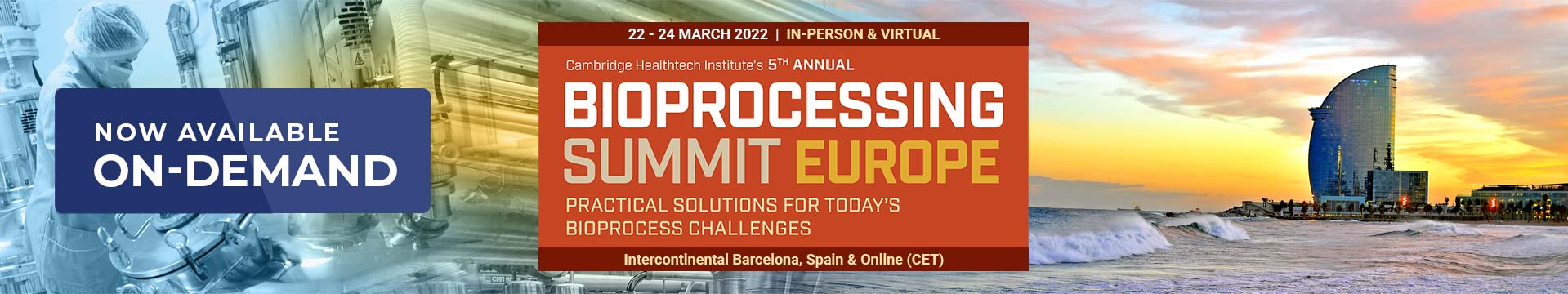 Bioprocessing Summit Europe Virtual Banner Image