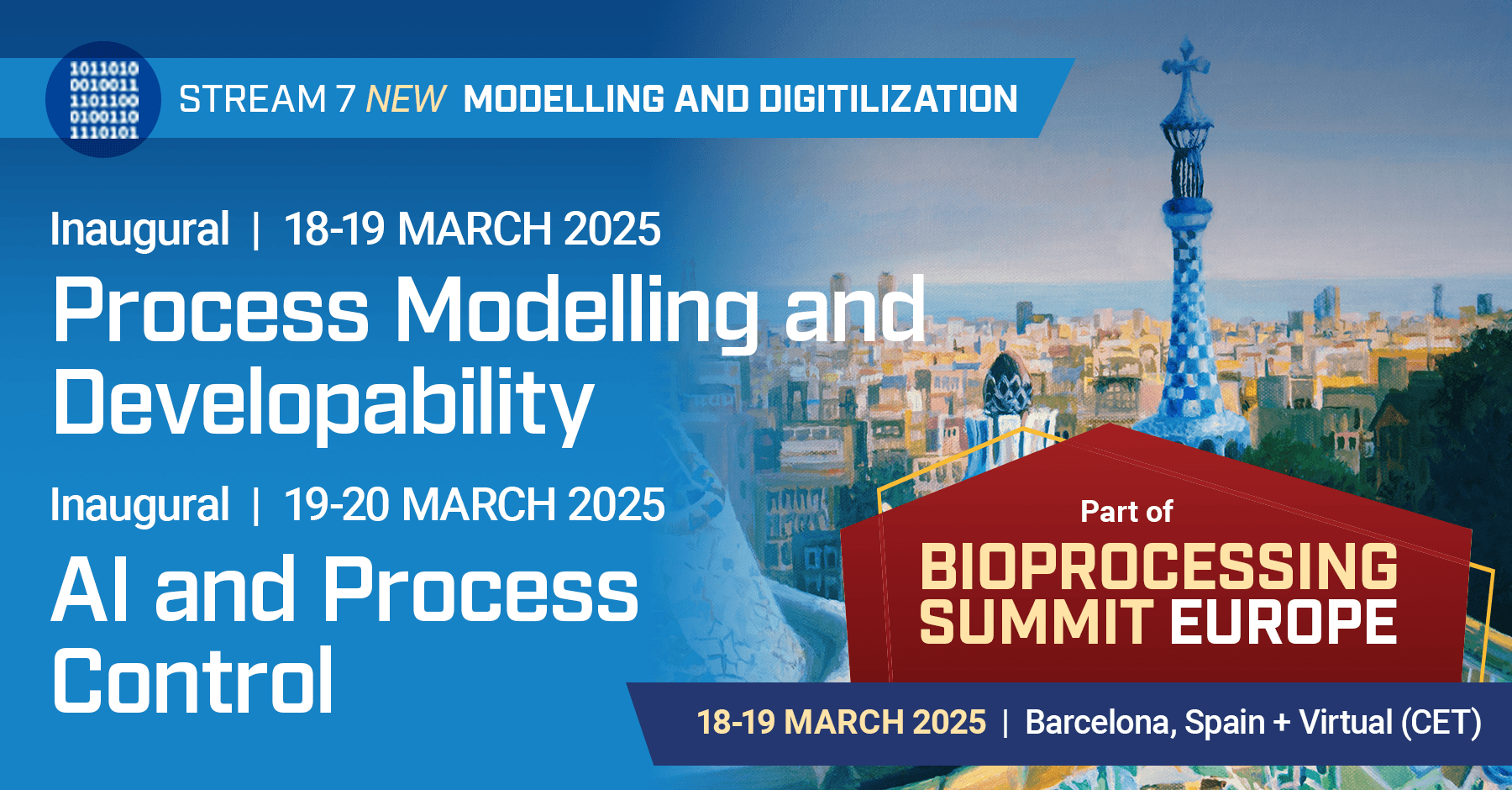 Modelling and Digitalization Stream Bioprocessing Summit Europe 1820 March, 2025
